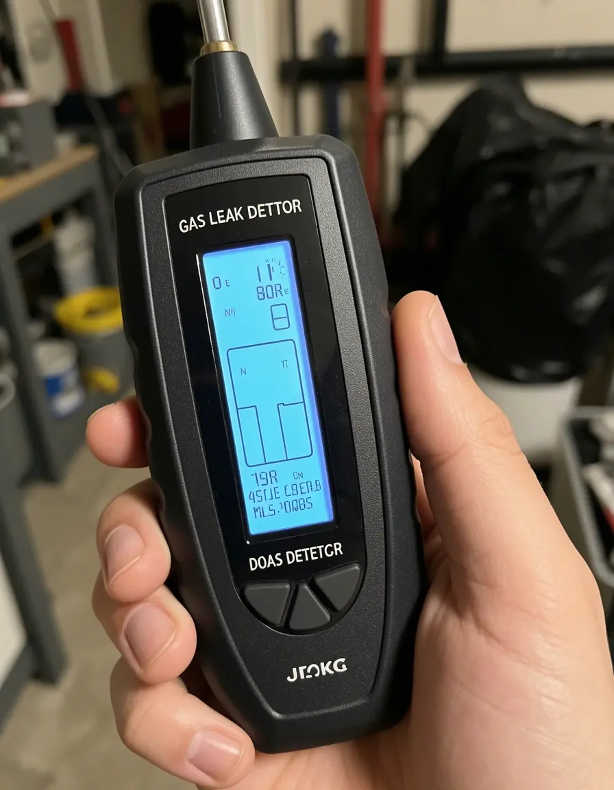 Detector de fugas de gas portátil con pantalla digital