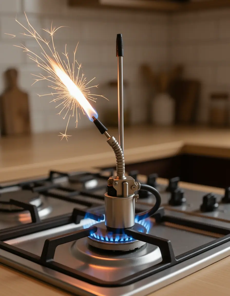Encendedor de cuello largo para cocina de gas