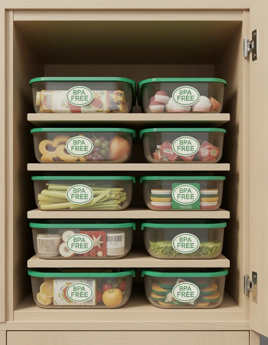 Contenedores de comida apilables y transparentes