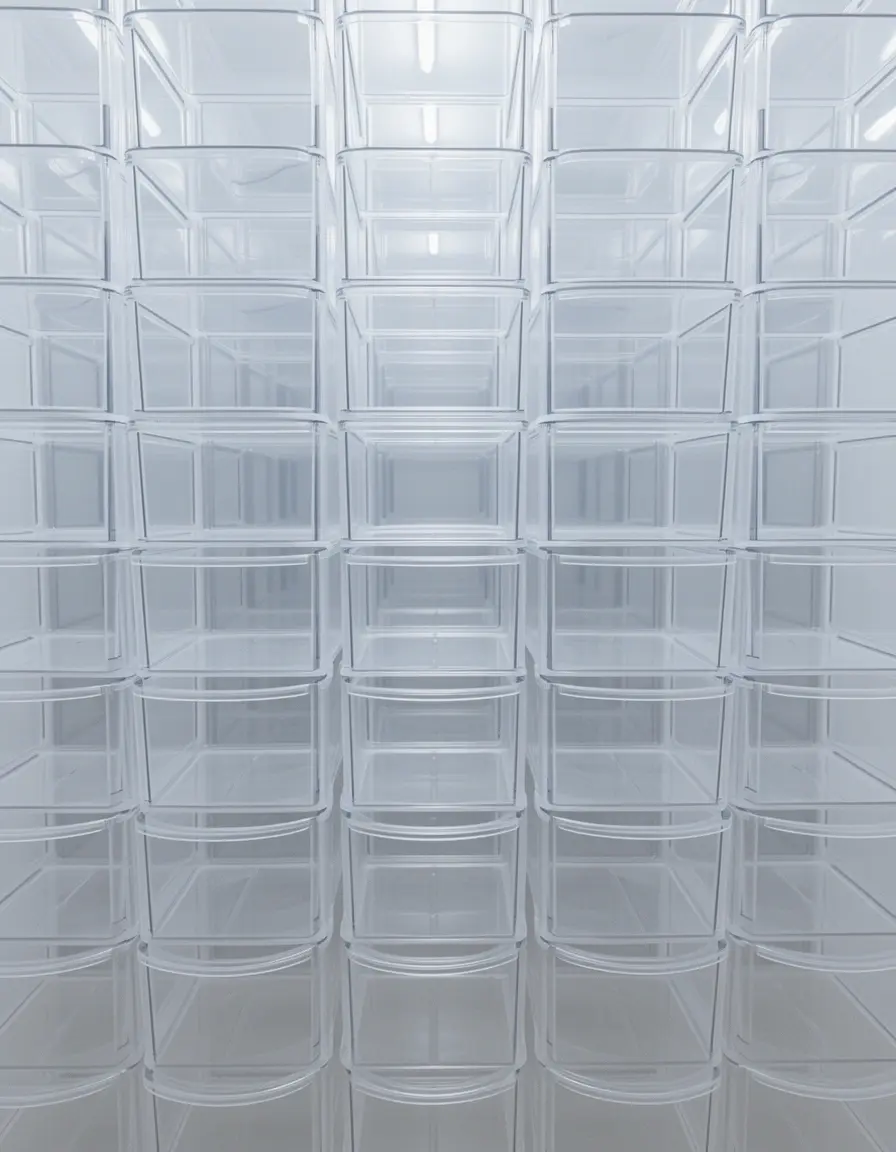Contenedores transparentes apilables para organización modular de despensa