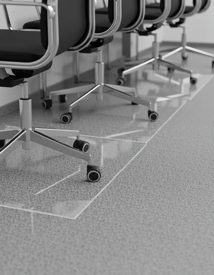 Alfombrilla protectora transparente para sillas de cocina