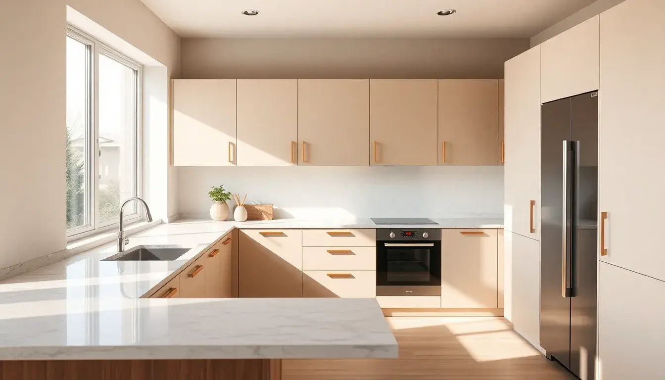 Cocina Beige Sin Tiradores: Guía de Diseño y Herrajes 2025